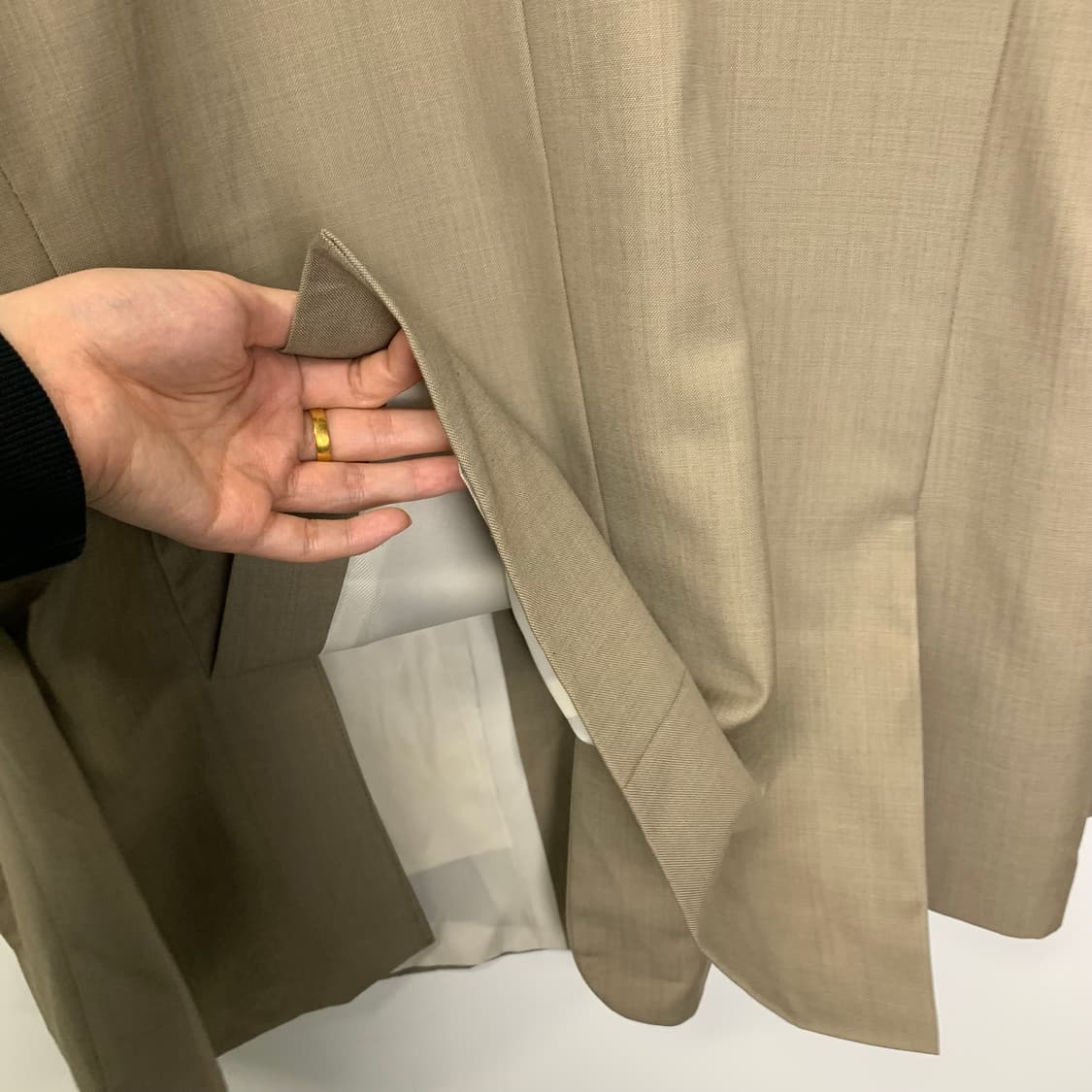 르마드 베이지 버튼 싱글 블레이저 자켓 상품이미지5