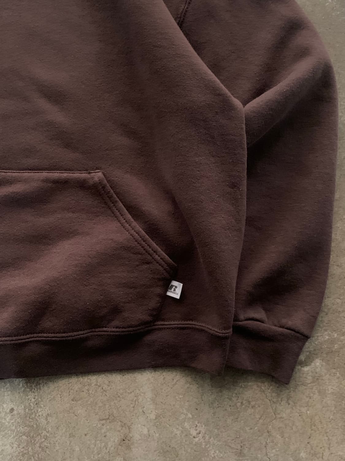 00s 러셀 애슬레틱 튜블러 스웻후디 브라운 상품이미지3