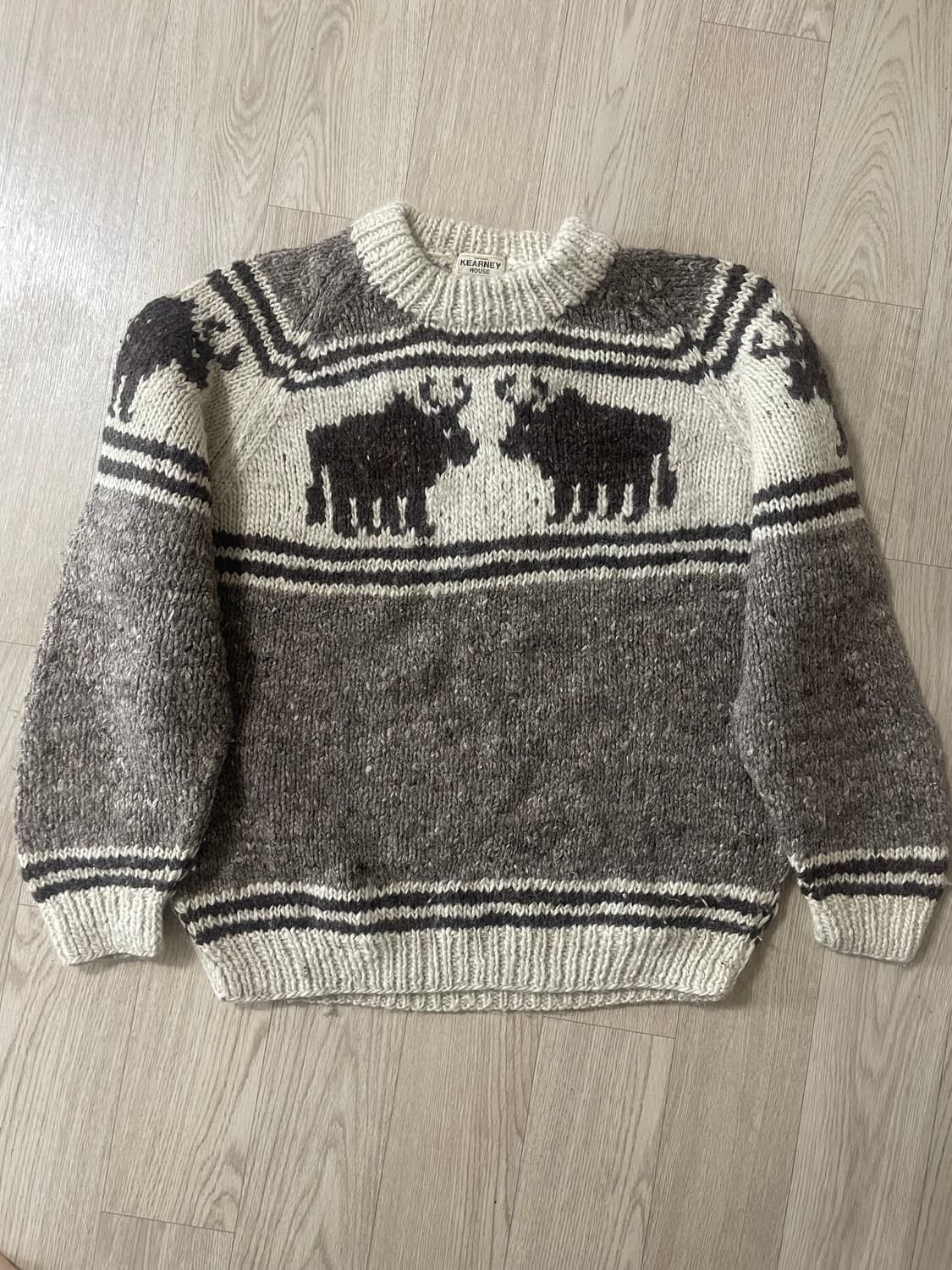 노르딕 무스 패턴 니트 상품이미지2