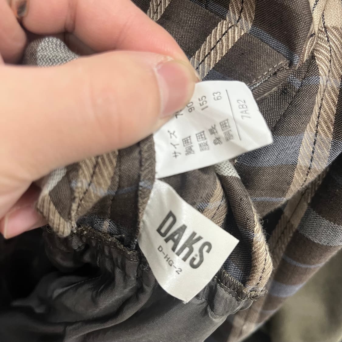 닥스 브라운 체크 롱 셔츠 원피스 여/S 상품이미지6