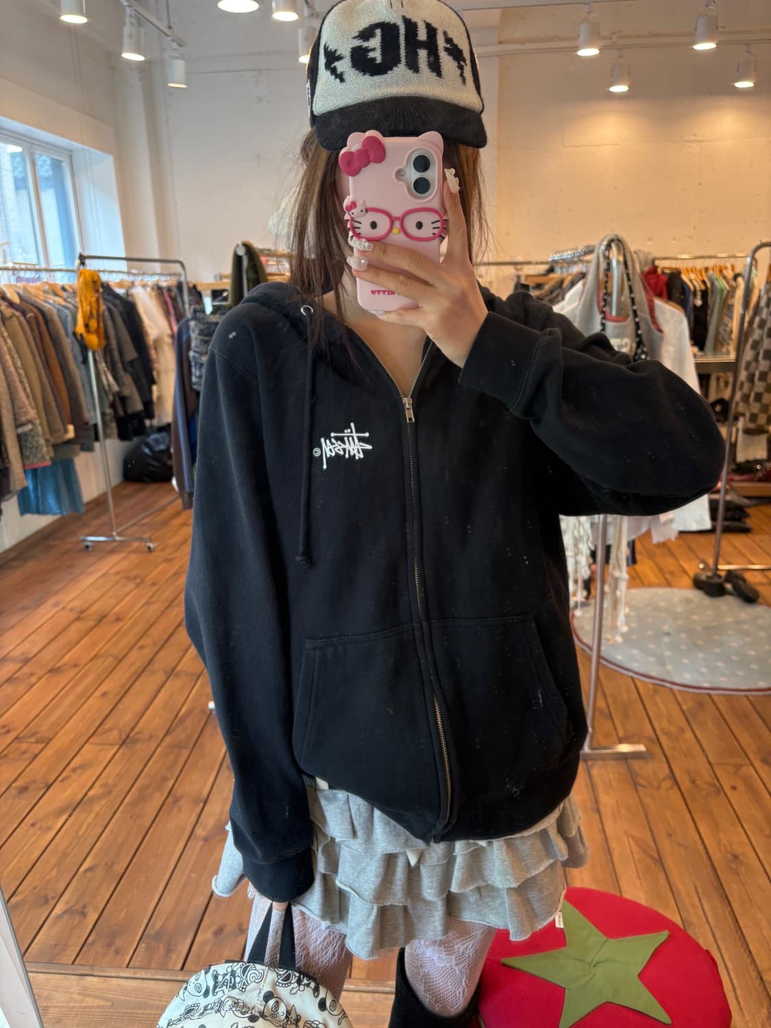 스투시 베이직 후드집업 상품이미지1