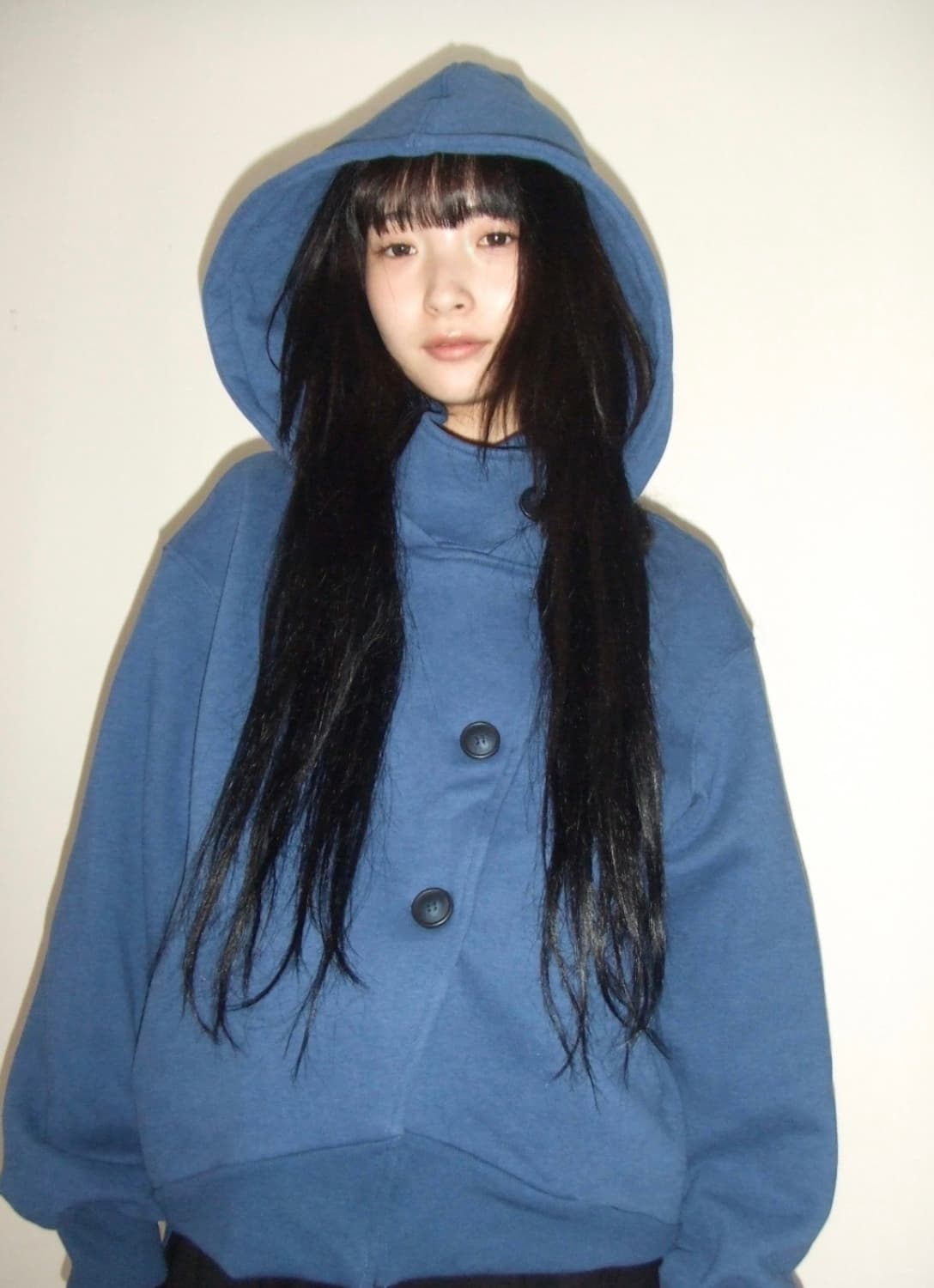 오스하이 OSHIGH 하이넥 후드집업 블루 상품이미지2