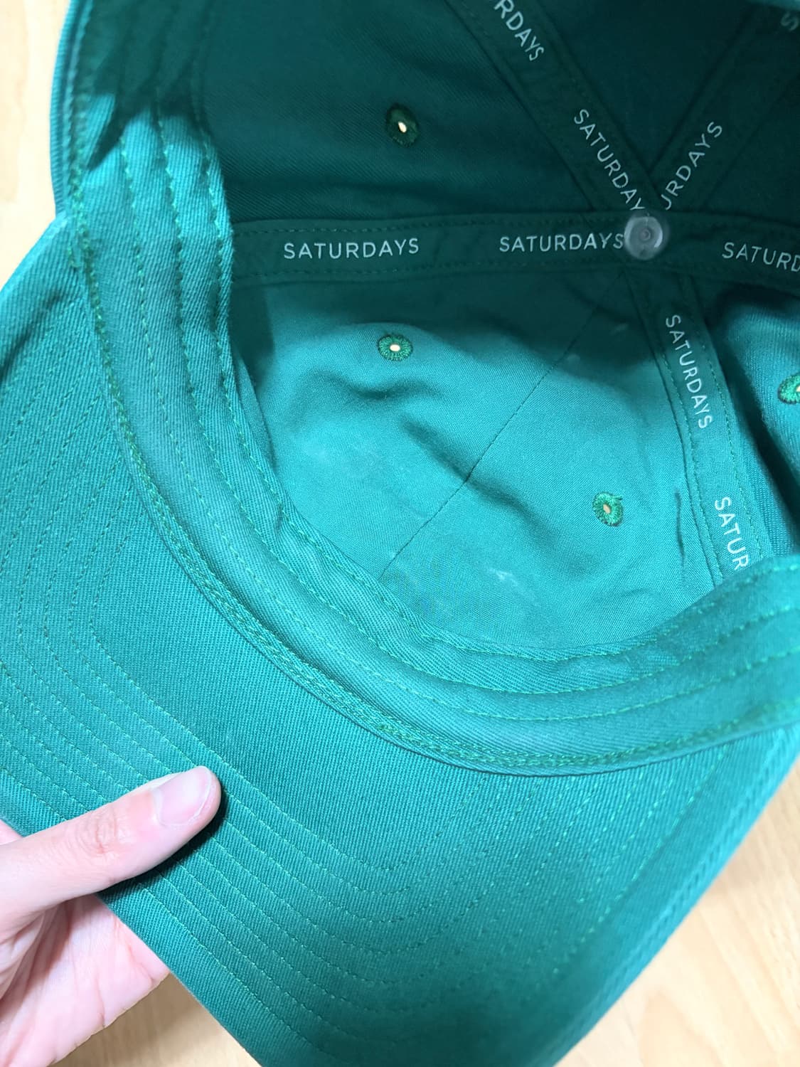 새터데이뉴욕시티 초록색 볼캡 상품이미지2