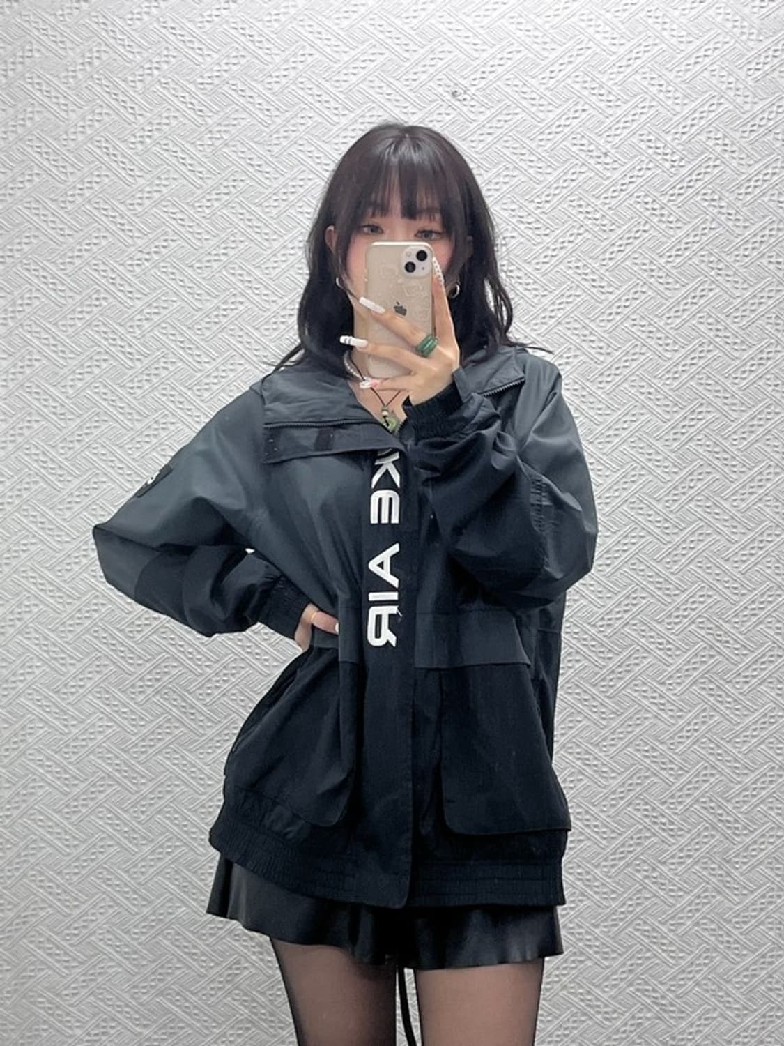 나이키 올드스쿨 빈티지 스트릿 빅로고 바람막이 자켓 L C11033 상품이미지1