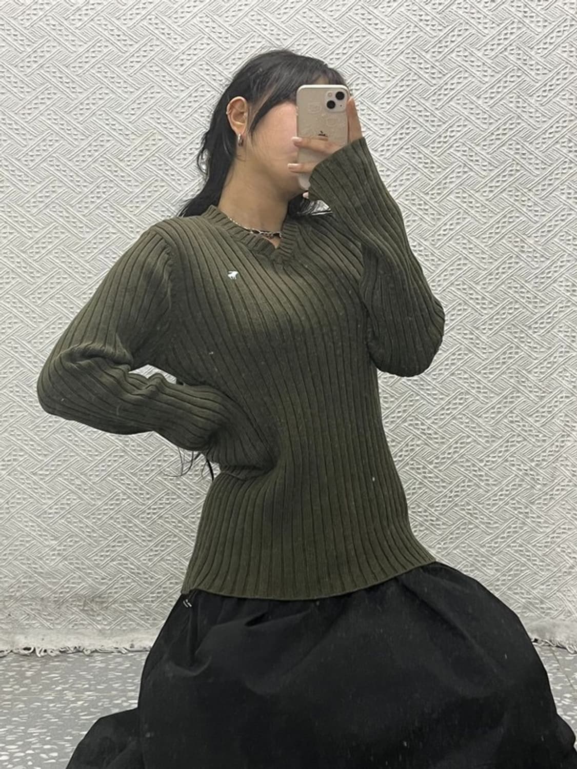 아베크롬비 앤 피치 여리핏 올리브 카키 니트 M C06497 상품이미지2