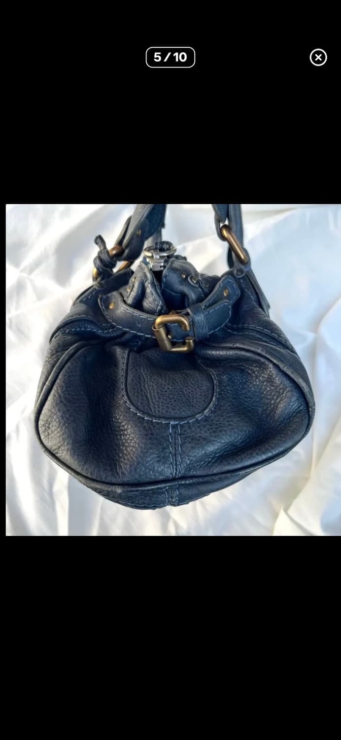 끌로에 패딩턴백 네이비 금장 상품이미지6