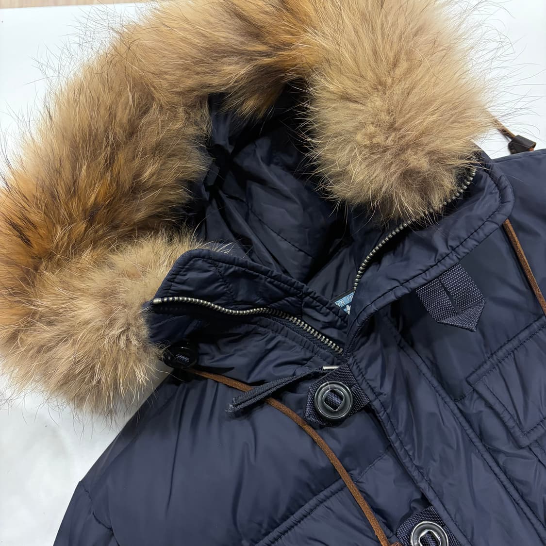 [M] DSQUARED 디스퀘어드 네이비 퍼 패딩 자켓 B266 상품이미지5