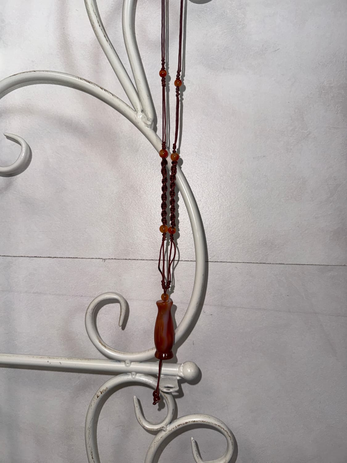 Brick orange marble beads necklace  상품이미지6