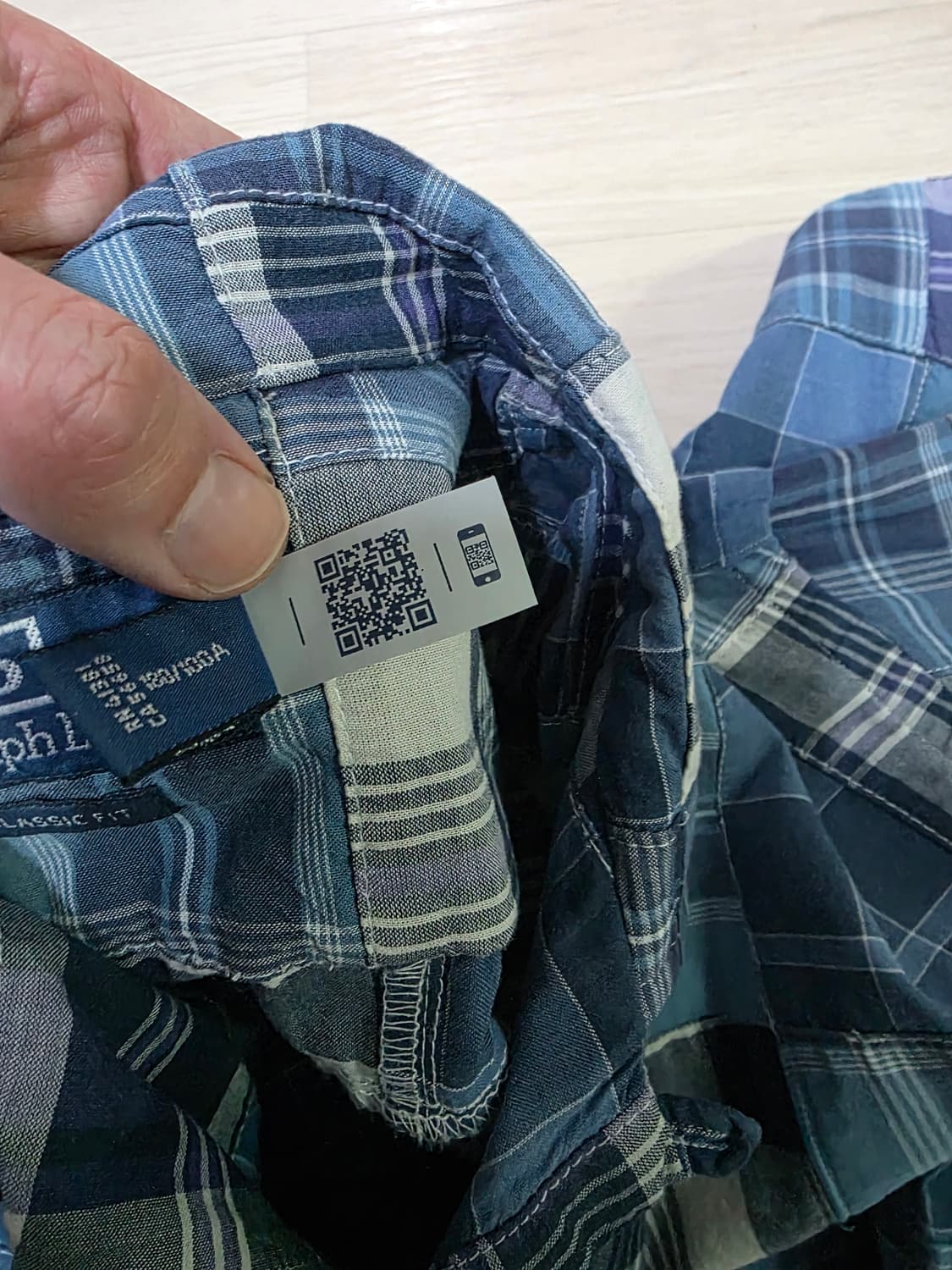 폴로 패치워크 캠프 셔츠 L 블루 상품이미지3