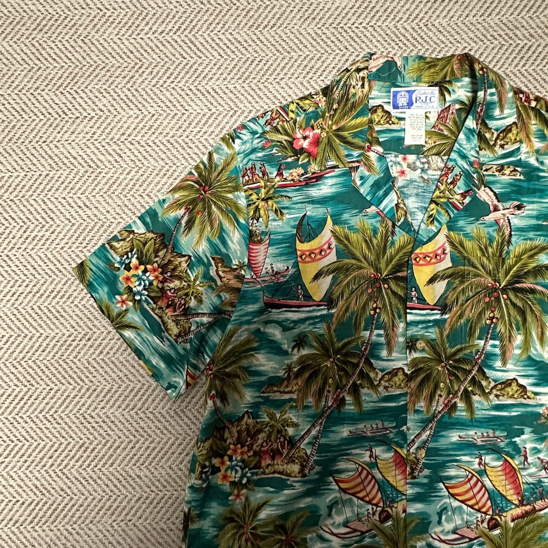 VINTAGE usa made hawaiian shirt 상품이미지3