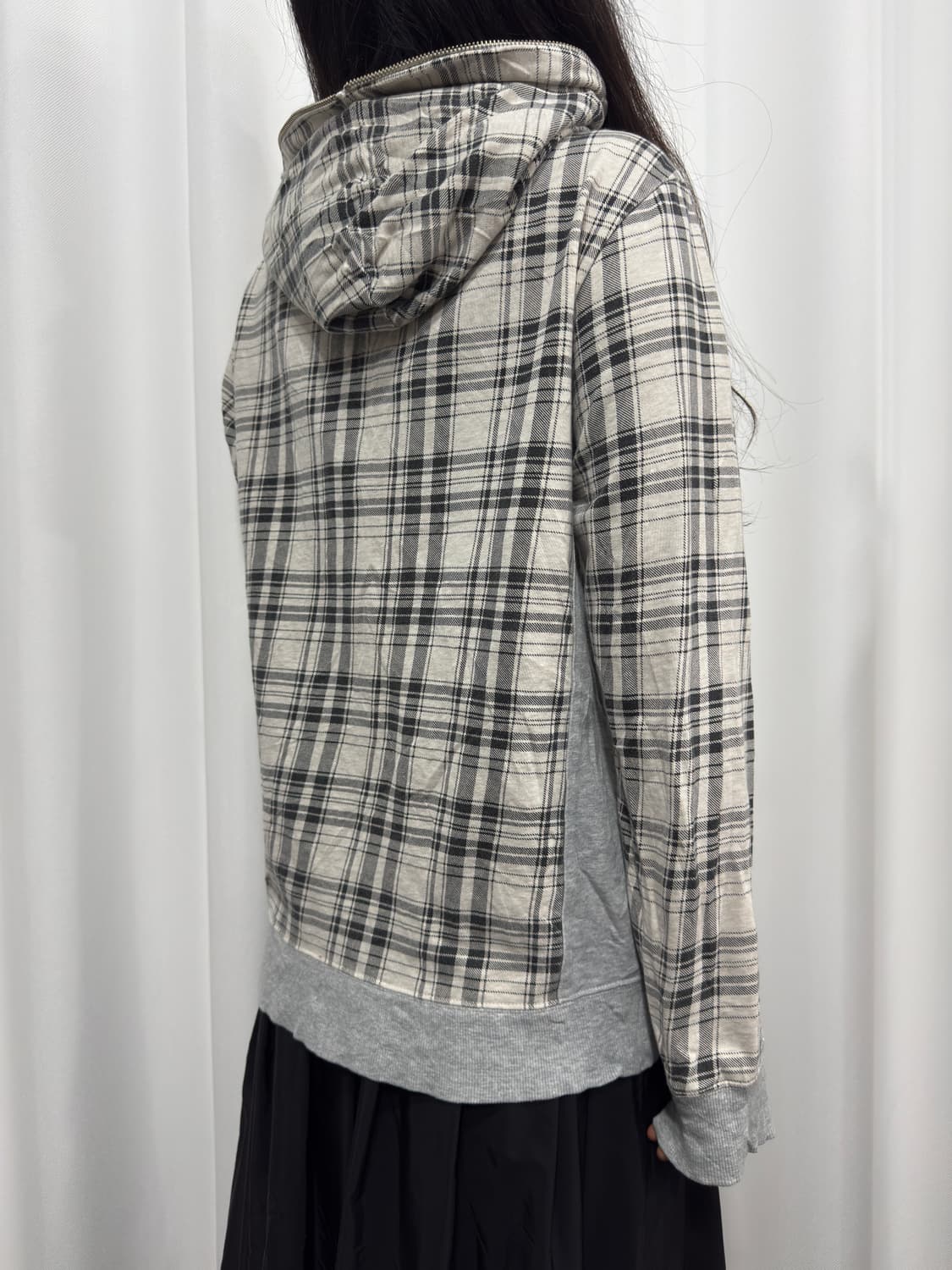 takeo kikuchi check hood twoway zipup 상품이미지3