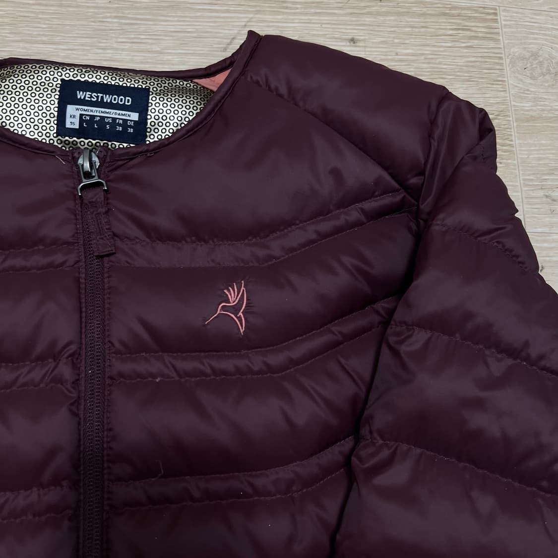 웨스트우드 여성 옴니히트 구스다운 경량패딩 점퍼 [와인] M/95 상품이미지4