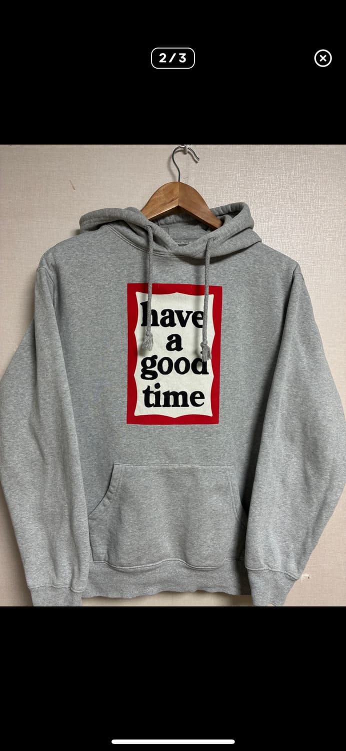 Have a good time 후드티 그레이 상품이미지1