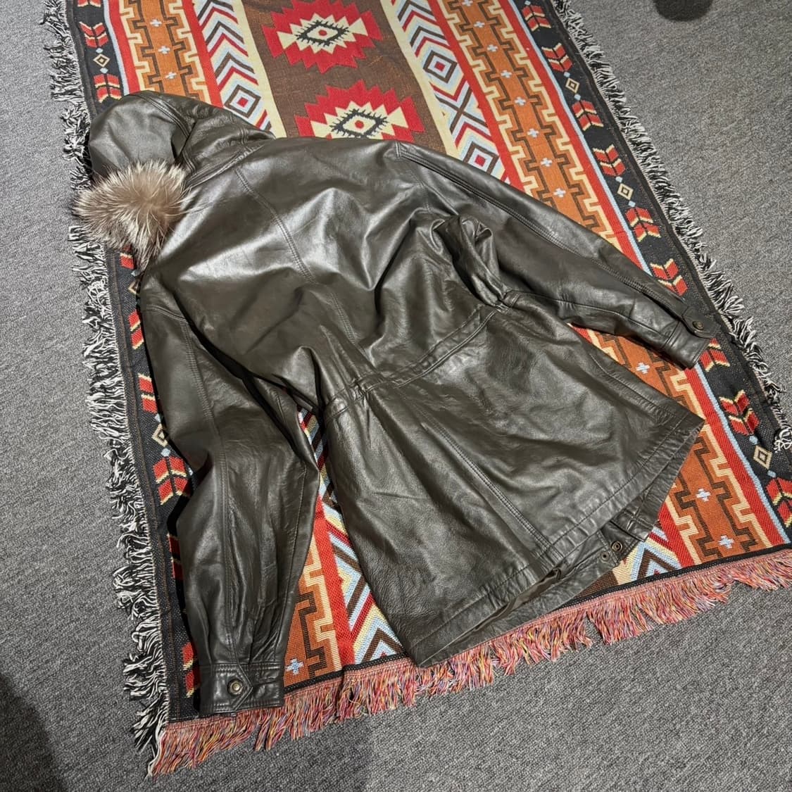 빈티지 양가죽100% 코트 레더자켓 상품이미지3