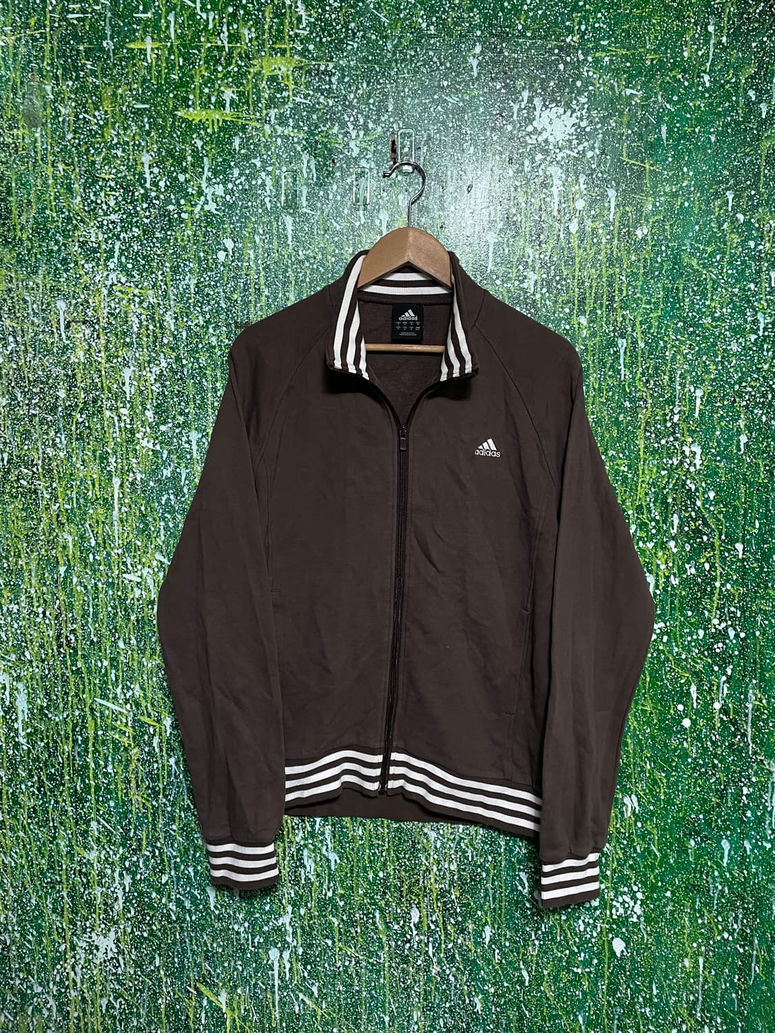 아디다스 대대장 초코 브라운 코튼 오버핏 져지 트랙탑 M 상품이미지5