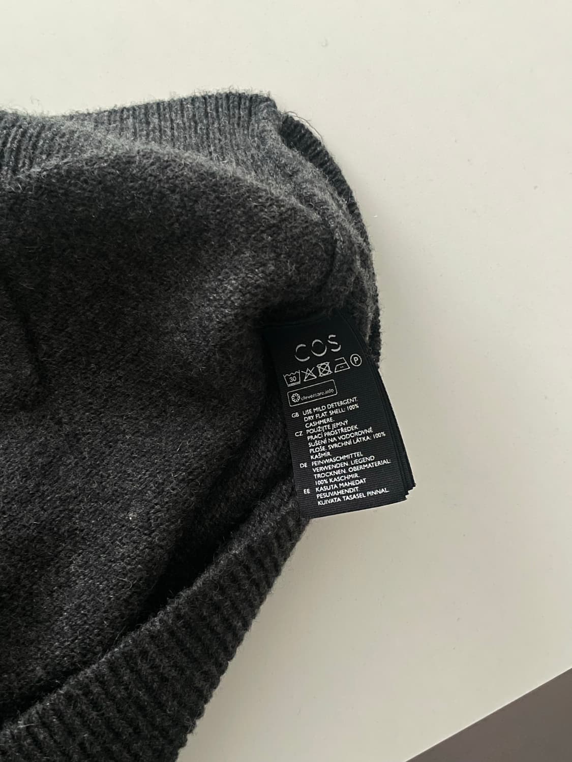 Cos 코스 차콜 울 후드 니트 L 상품이미지3