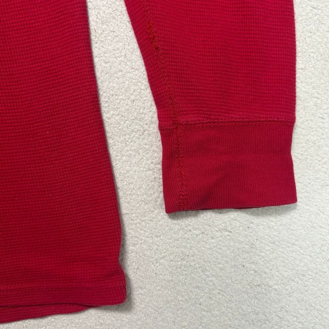 POLO RALPH LAUREN 크루넥 와플 롱슬리브 레드 M 상품이미지3