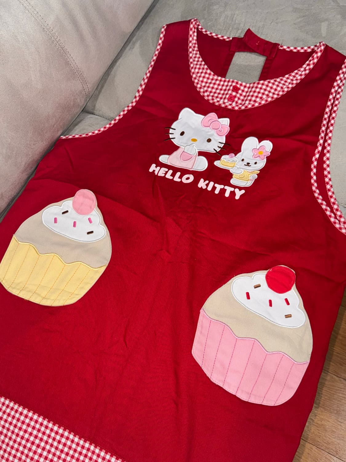 고전 헬로키티 머핀 앞치마 산리오가챠 인형마스코트키링스트랩쿠지팝업 상품이미지5