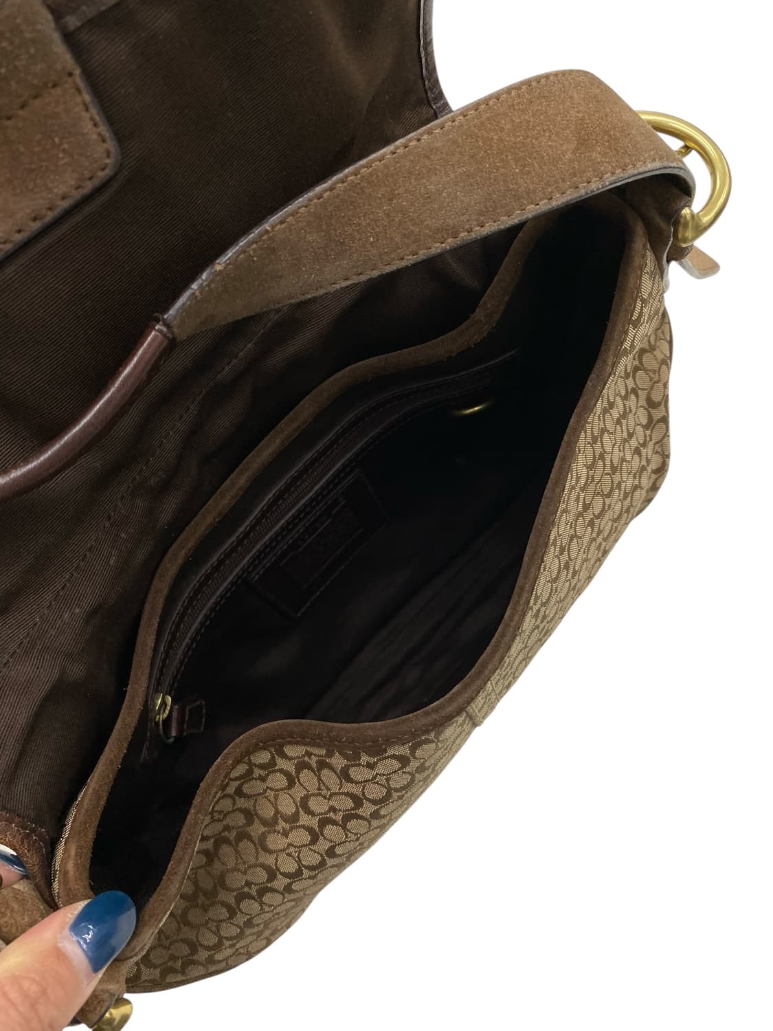 코치 y2k 브라운 숄더백 상품이미지3