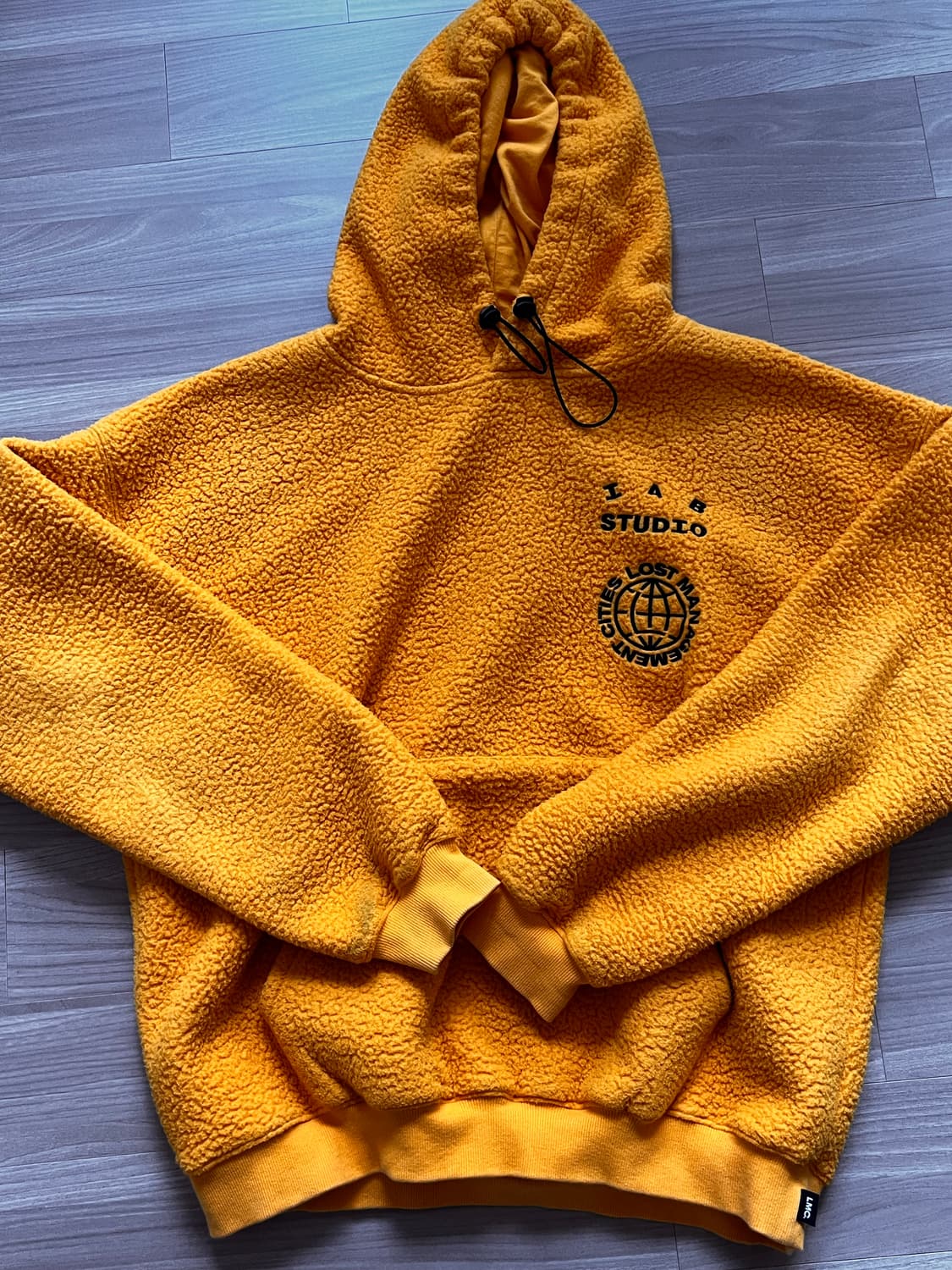 (XL) 아이앱 스튜디오 LMC 보아 플리스 후드 옐로우 상품이미지2