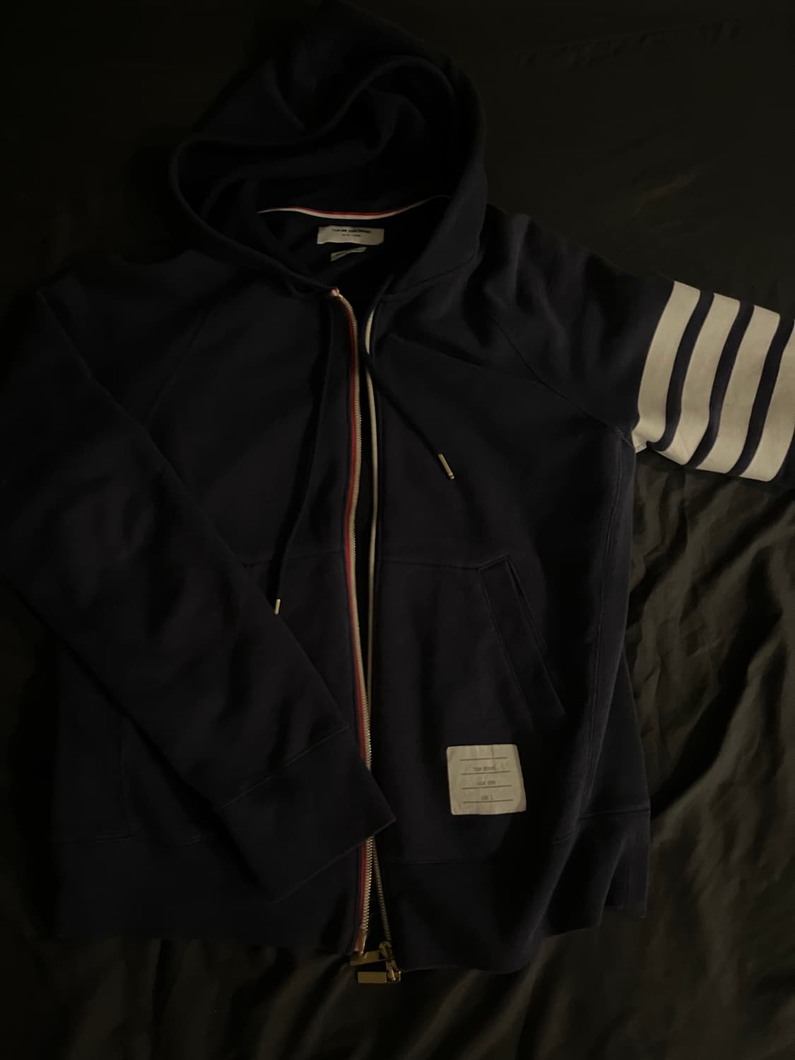 톰브라운 사선완장 후드집업 네이비 2사이즈 상품이미지1