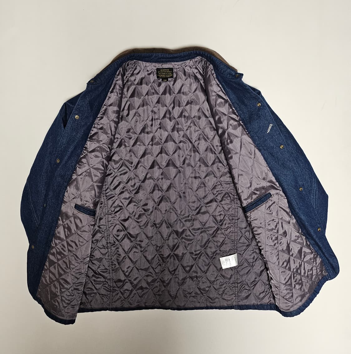 본로우 데님 커버올 자켓 코듀로이 카라 상품이미지3