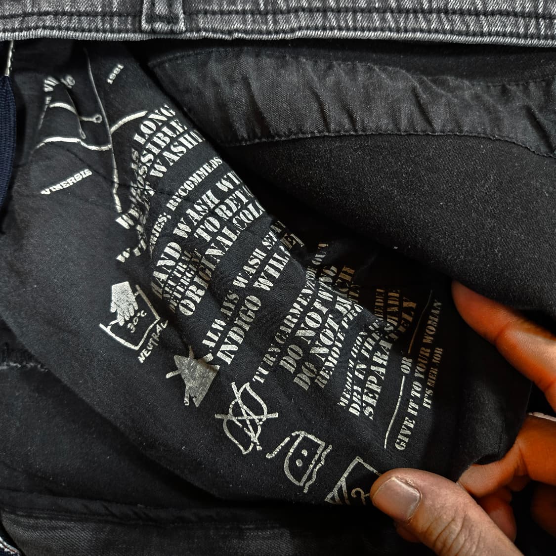 시리즈(Series) 22fw 차콜 워시드 베기 흑청 데님  상품이미지7