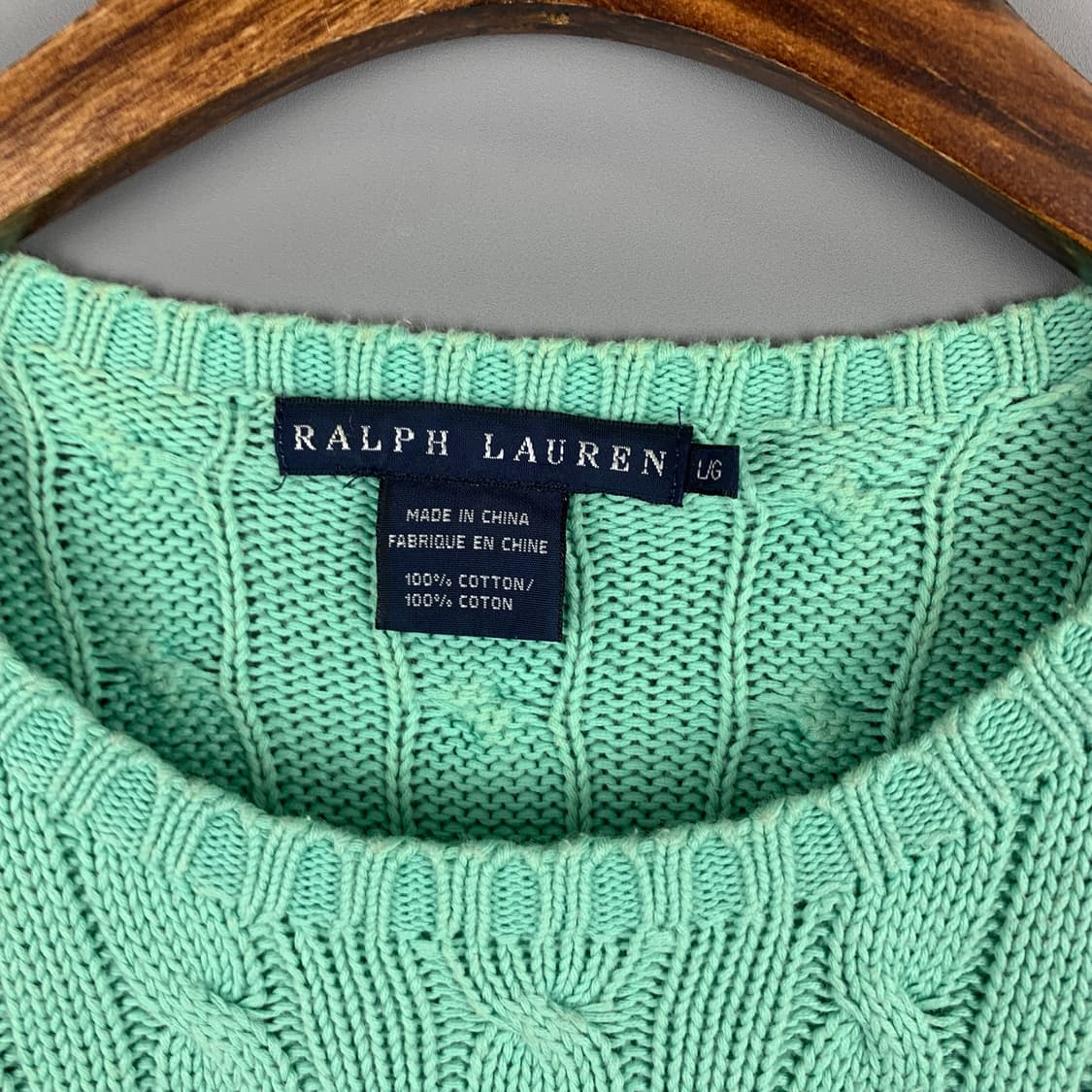 폴로 랄프로렌 신형 민트 꽈배기 니트 상품이미지4
