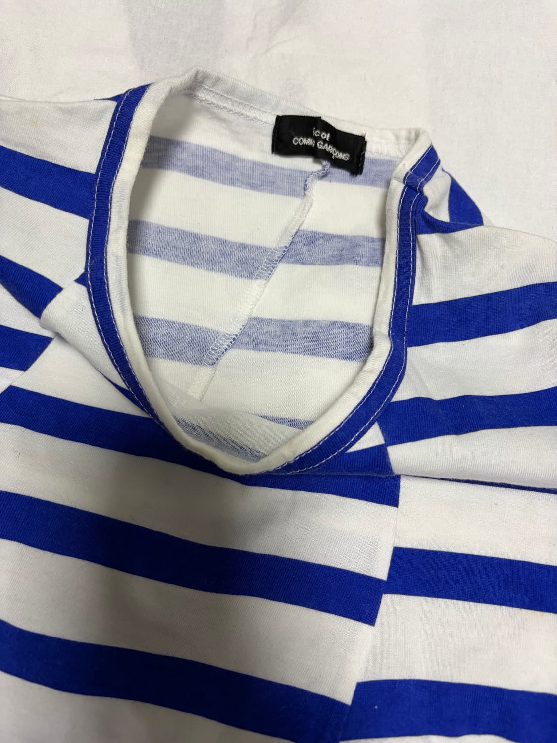 S)tricot Comme des Garçons 비대칭 스트라이프 반팔 상품이미지5
