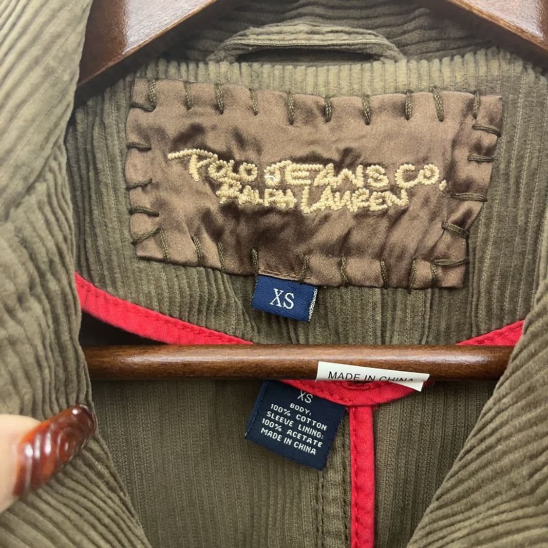 폴로 랄프로렌 모던시크 캐주얼 코듀로이 골덴 자켓 XS C09540 상품이미지5