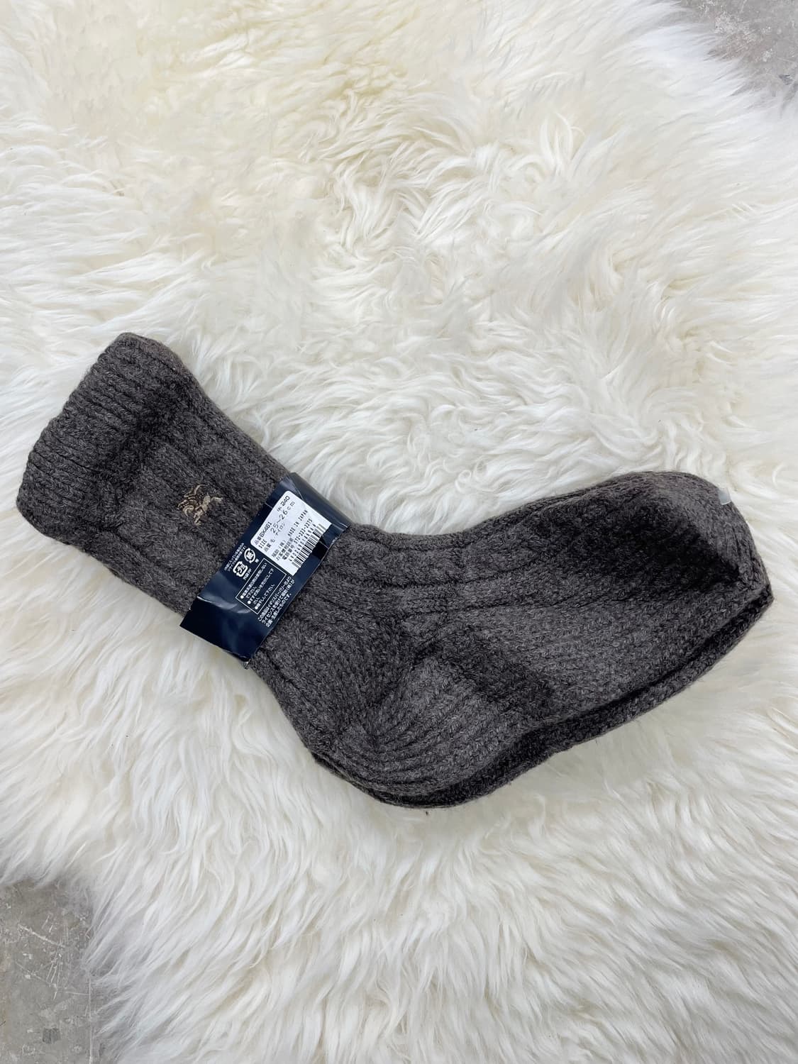 버버리 울 100% 브라운 양말 상품이미지3