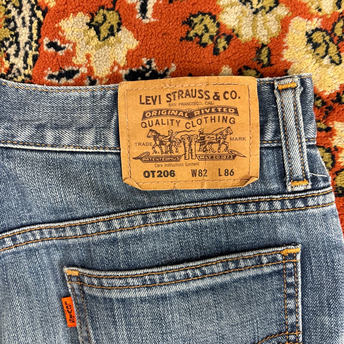 [30] 리바이스 오렌지탭 빈티지 206 워싱 데님 팬츠 상품이미지5