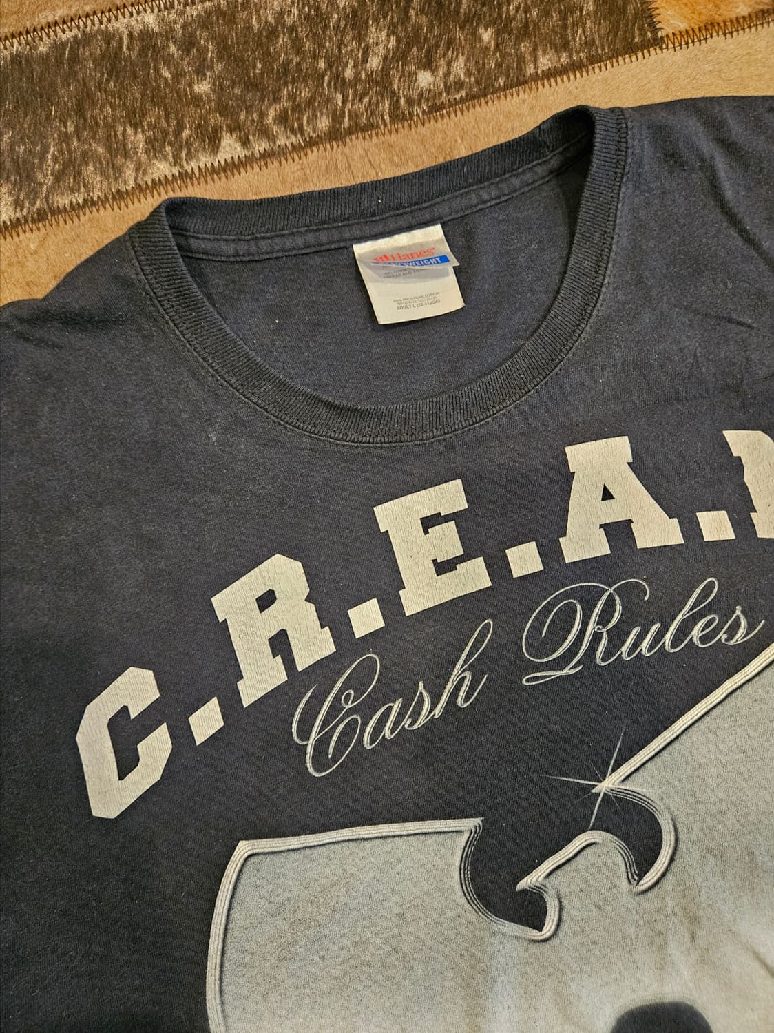 90s 빈티지 헤인즈 우탱클랜 프린팅 티셔츠  상품이미지3