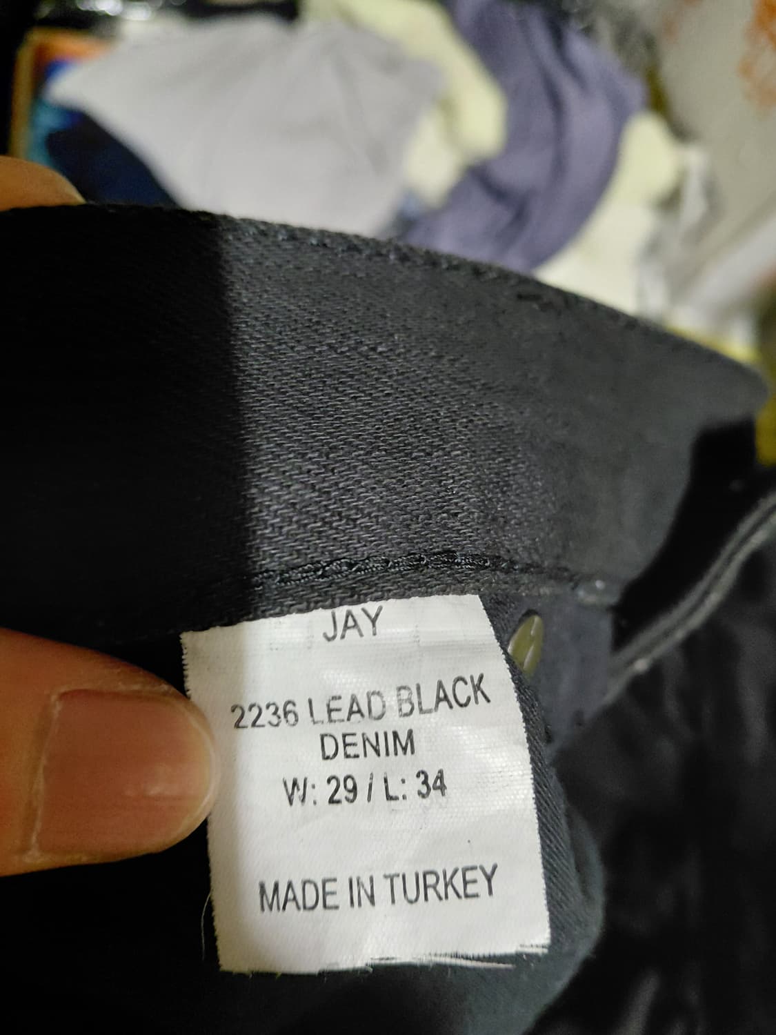 [제이린드버그]슬림핏 워시블랙 데님 청바지 29사이즈 상품이미지6