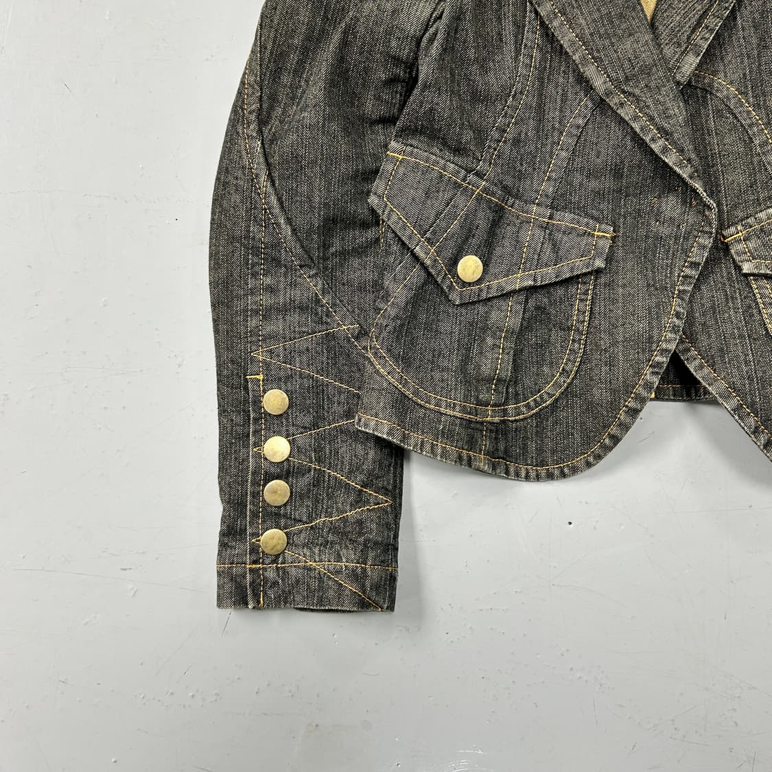 Pride 절개 데님 싱글자켓  상품이미지4