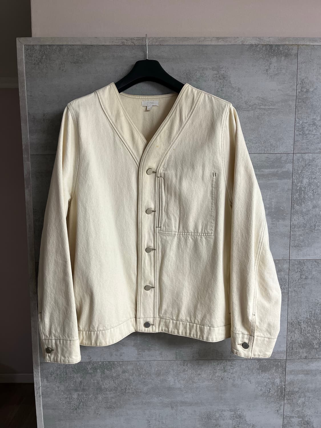 Cos Collarless Denim Jacket 상품이미지1