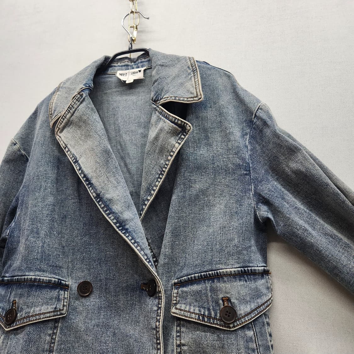 디즈니 미키마우스 백프린팅 빈티지 데님 블레이저 55(M) 상품이미지3