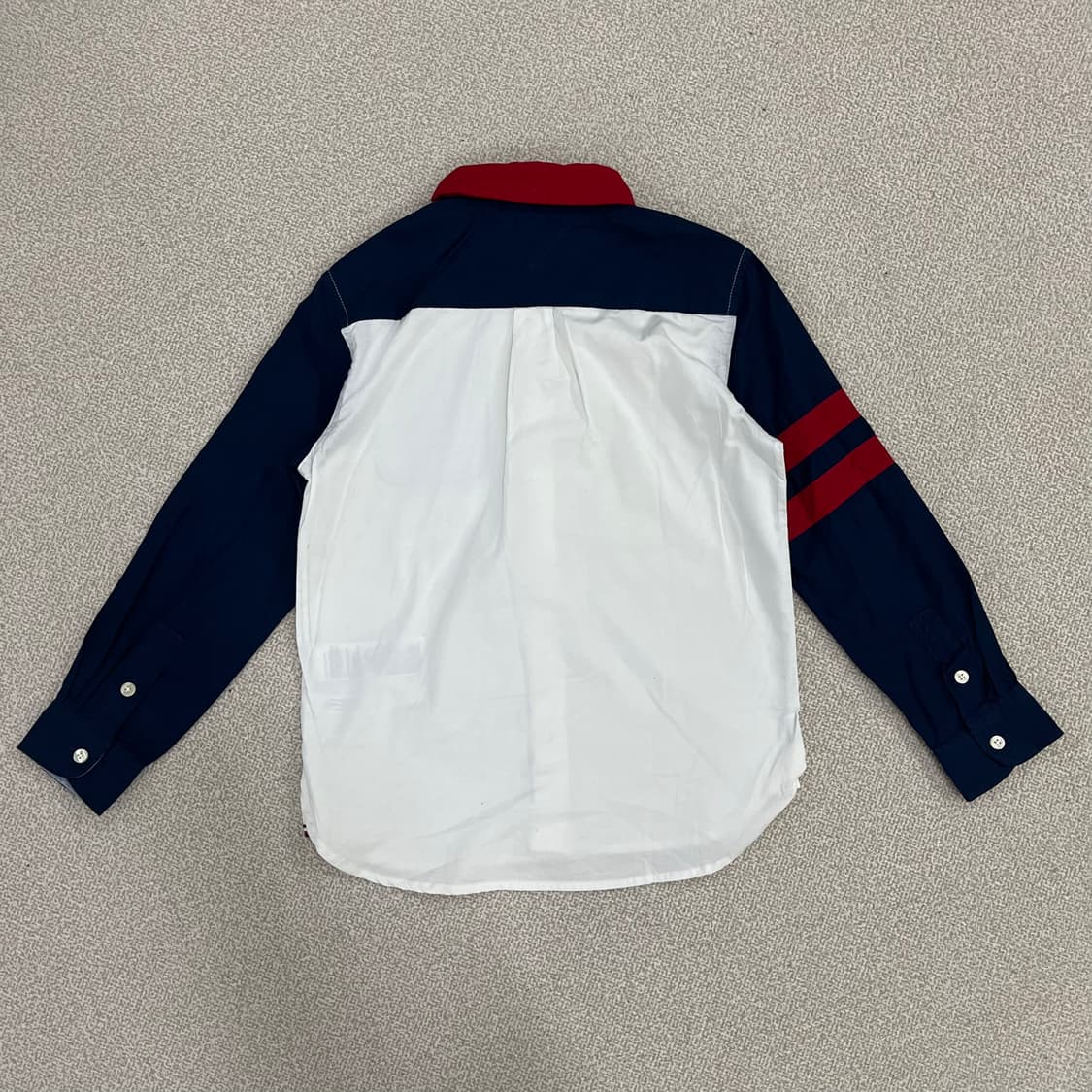 [M] 새상품 타미힐피거 키즈 블록 디자인 버튼다운 셔츠 남방 0114M 상품이미지4