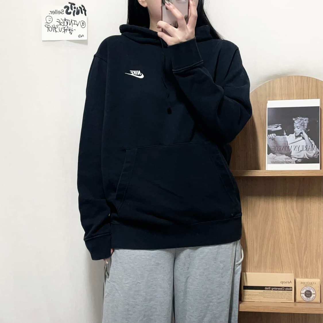 [정품] 나이키 블랙 푸츄라 후드티 [ XL ] 상품이미지2