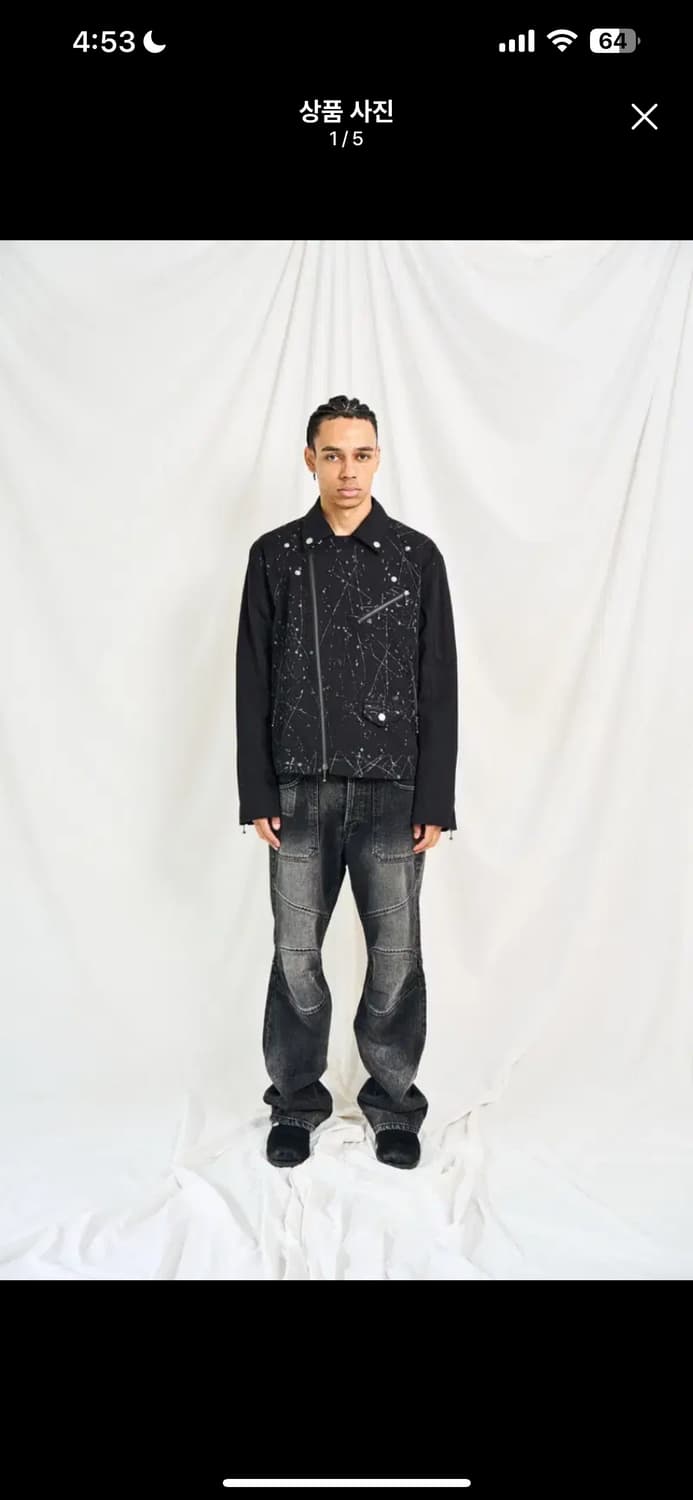 웨스켄 페인팅 라이더 자켓 상품이미지1