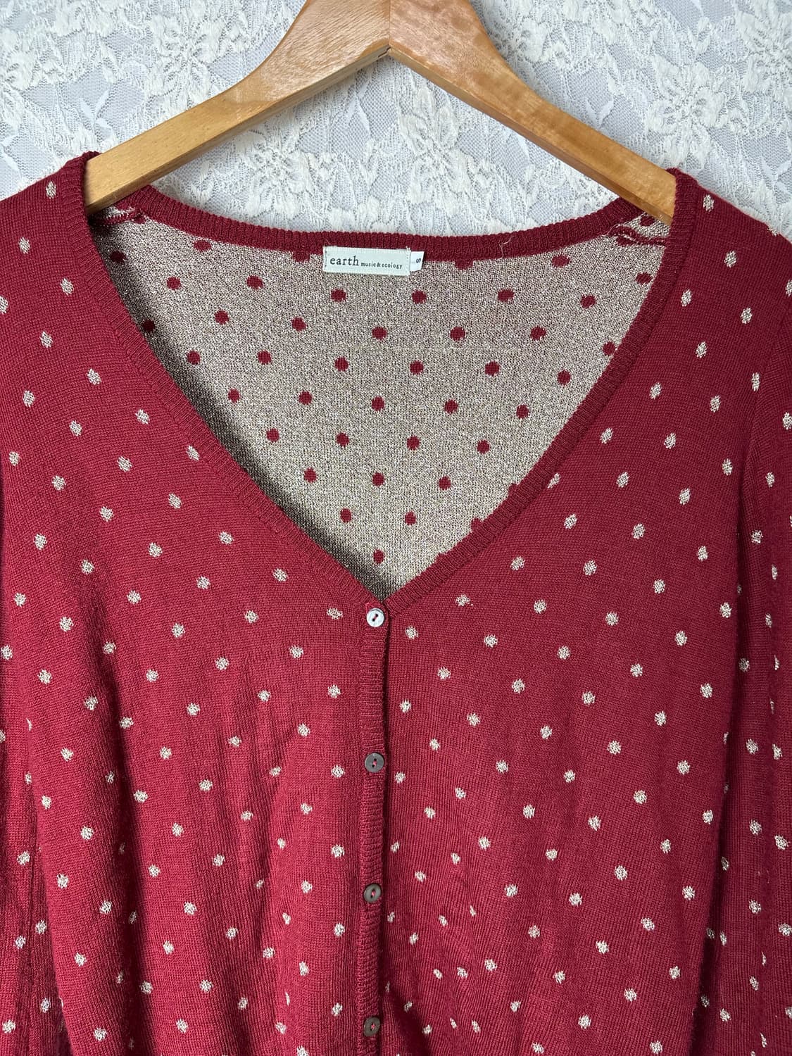 레드 도트 가디건 상품이미지8