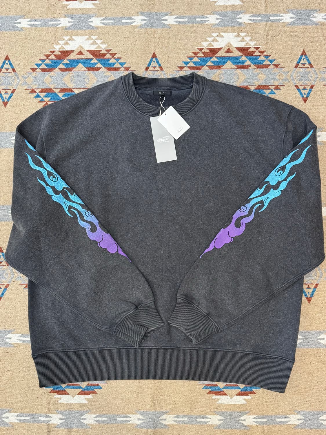 [L] 빔즈 파이어암 크루 스웻 셔츠 가먼트 다잉 상품이미지3