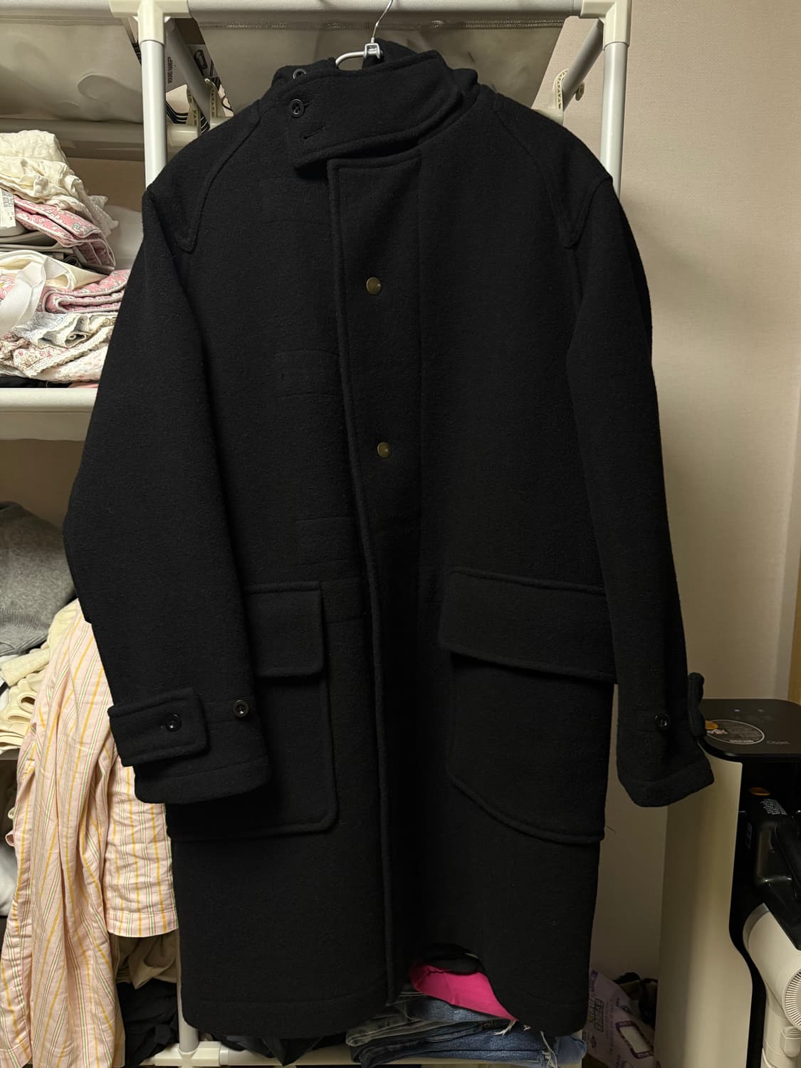 이스트로그 x 글로버올 몬티 코트 블랙 L 상품이미지1