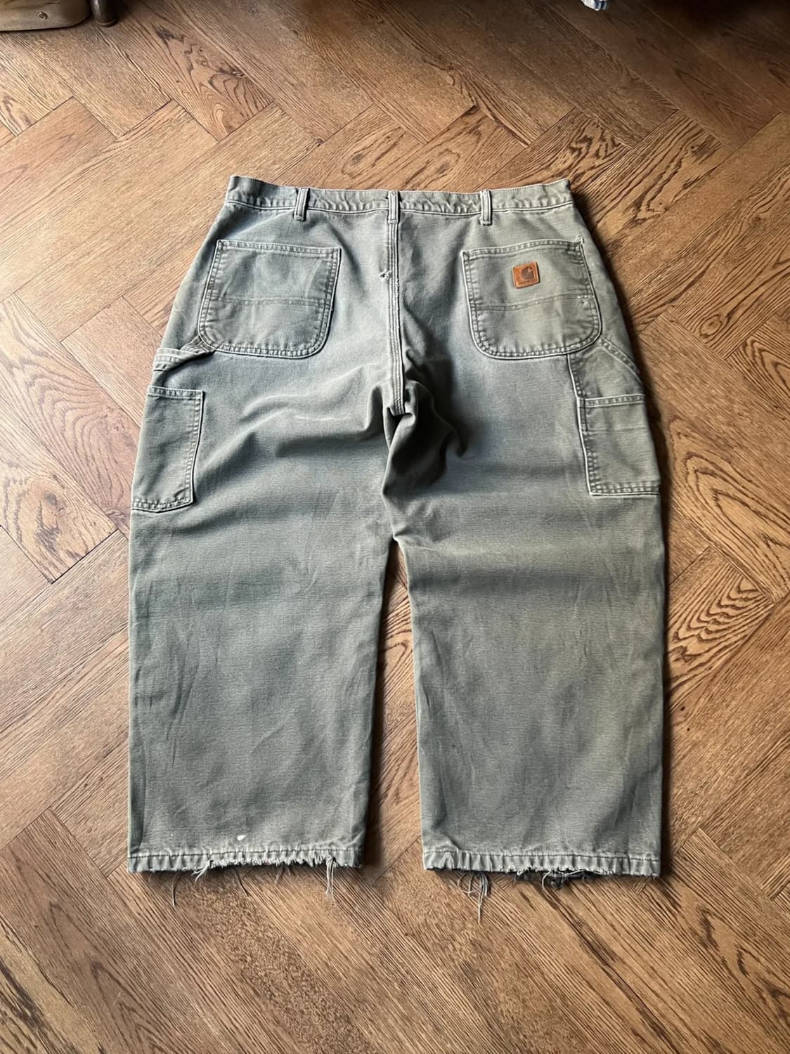 [40]칼하트 USA 빅사이즈 스케이터 모스그린 라이닝 워크팬츠 상품이미지1