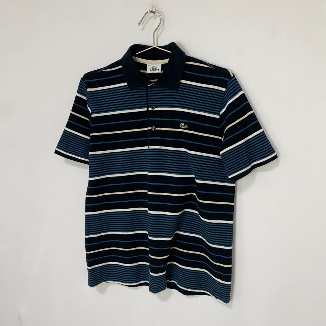 라코스테 스트라이프 반팔 카라티셔츠 폴로티 남녀공용 상품이미지2