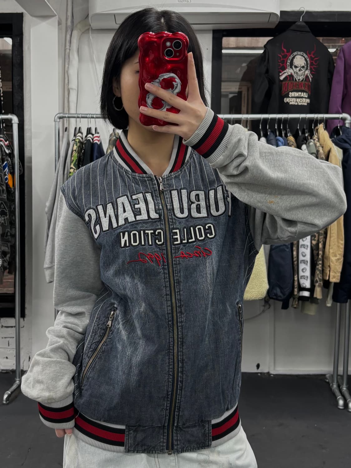 FUBU 푸부 데님 스웻 집업 상품이미지3