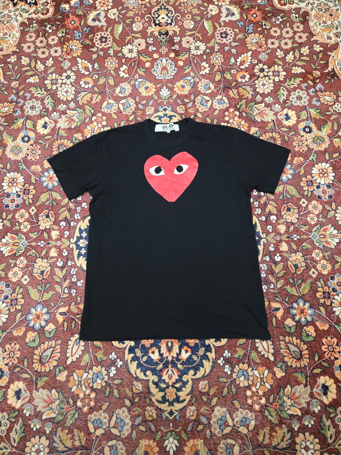 꼼데가르송 PLAY 빅 하트 프린트 반팔 티셔츠(XL,공용) 상품이미지1