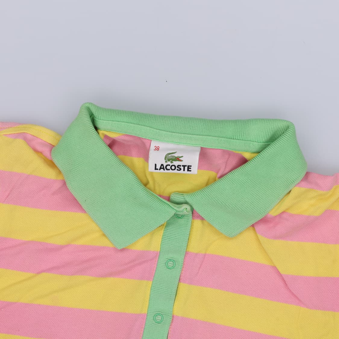 38 라코스테 여성 스트라이프 PK셔츠 0313H1 상품이미지4