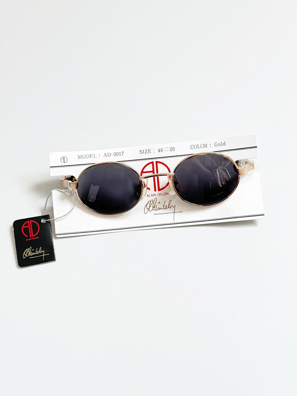 90s ALAIN DELON 알랭들롱 골드 오벌 프레임 빈티지 선글라스 상품이미지1