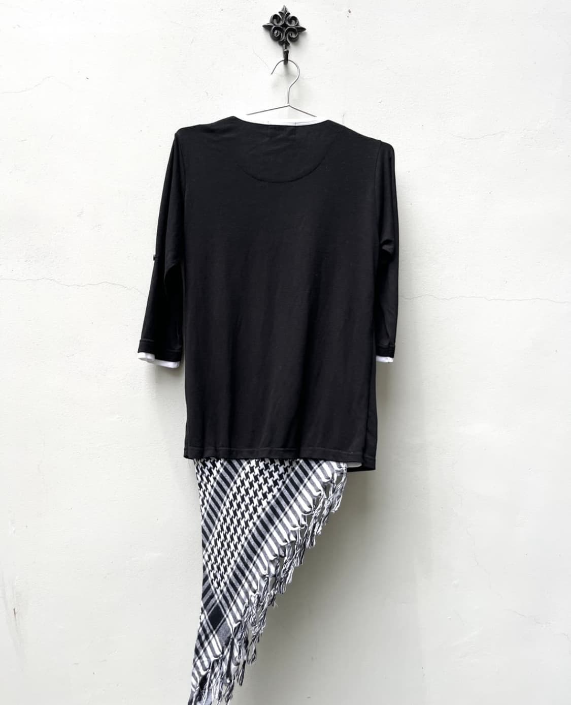Beamere scarf layered drape top 상품이미지2